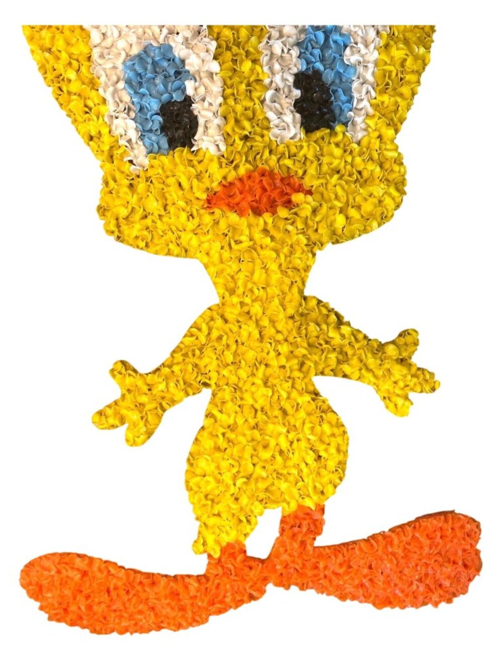 Vintage Melted Popcorn Tweety Bird Wall Decor Looney Tunes Art Retro - Picture 3 of 5